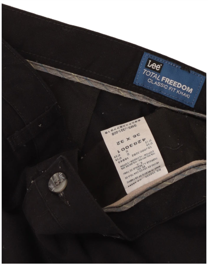 Pantaloni chino dritti da uomo LEE Total Freedom vestibilità classica W36 L32 neri