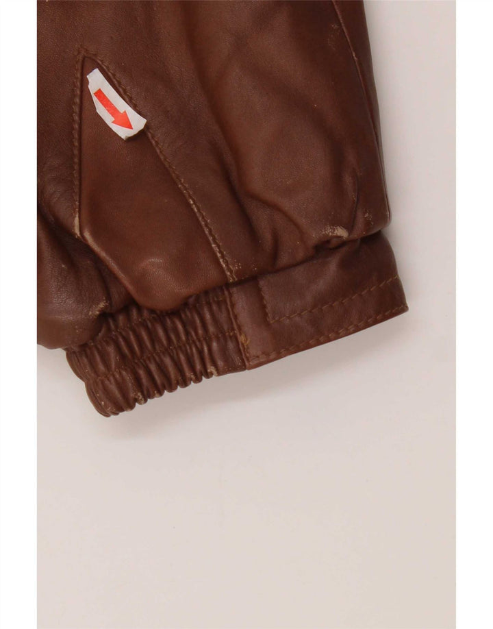Giacca in pelle vintage da uomo UK 40 grande marrone