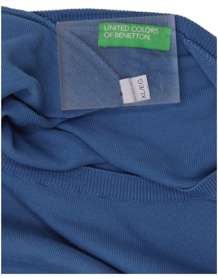Maglione maglione girocollo da uomo BENETTON XL blu