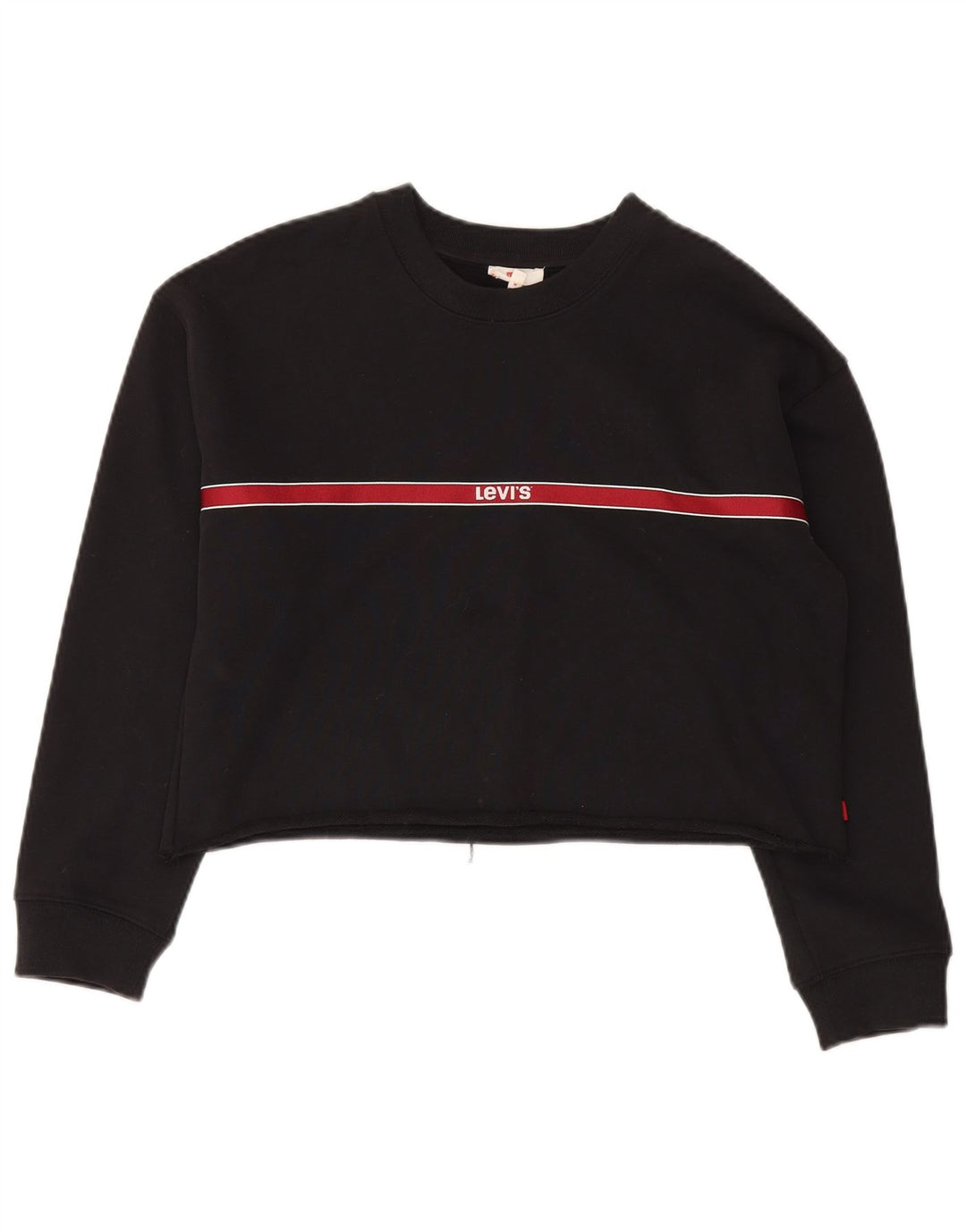 Felpa corta oversize da donna LEVI'S UK 6 XS a righe nere