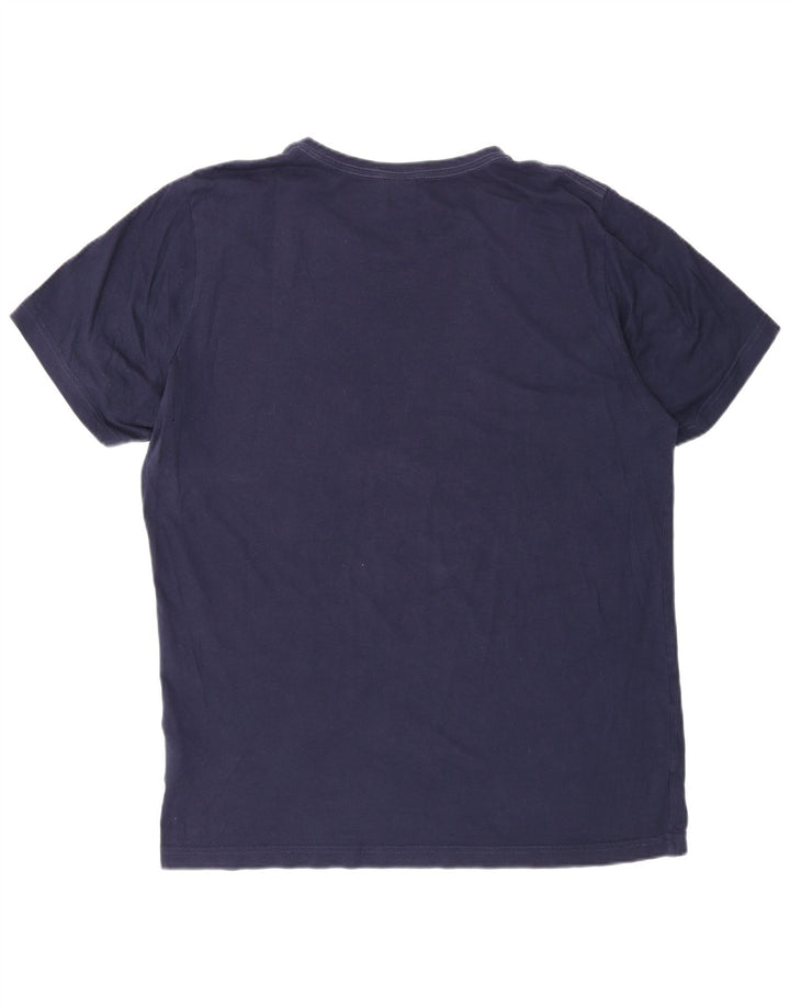 T-shirt grafica da uomo Puma Top in cotone blu navy medio