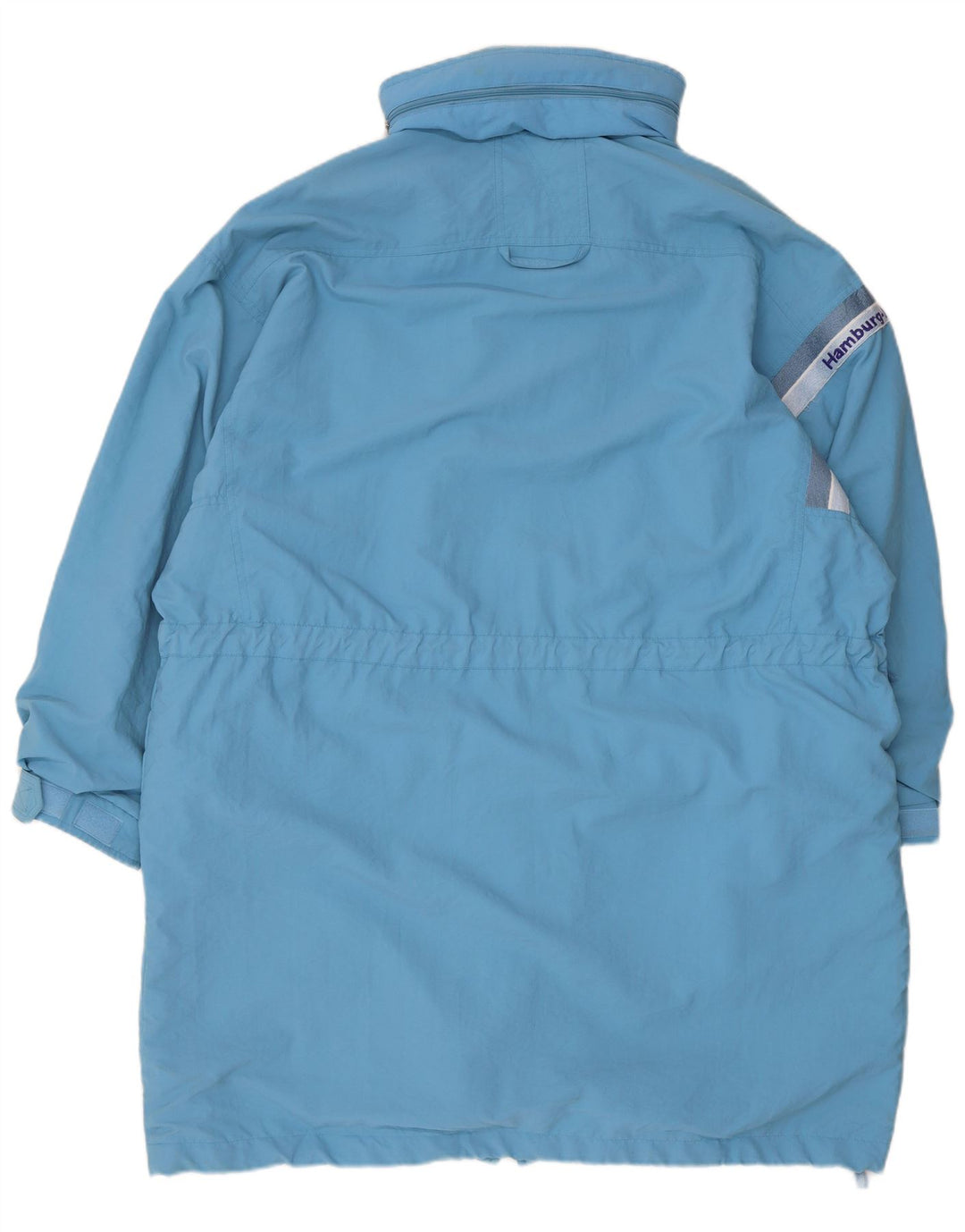 Tactel Giacca a vento oversize con cappuccio da donna UK 10 Small Blu Poliammide