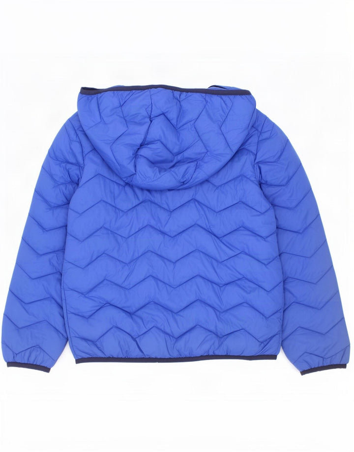 Giubbotto Imbottito Con Cappuccio Benetton Bambino 7-8 Anni Blu Medio In Poliammide