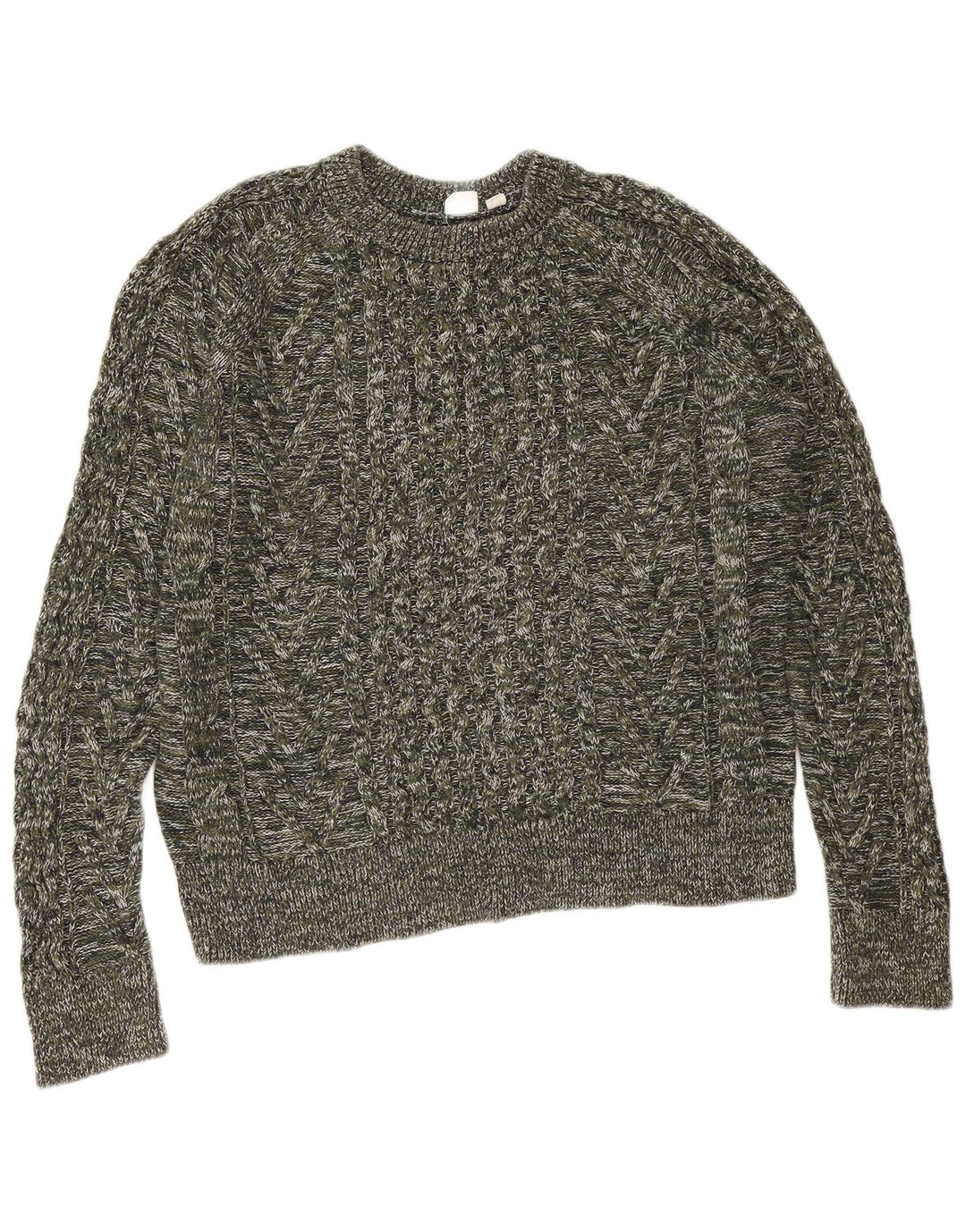 Maglione maglione girocollo oversize da donna Gap UK 16 grande grigio screziato