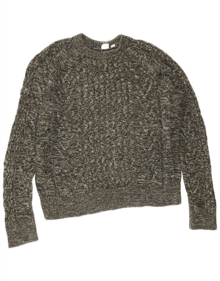 Maglione maglione girocollo oversize da donna Gap UK 16 grande grigio screziato