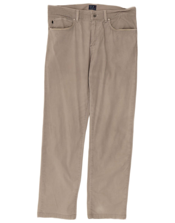 Trussardi Mens Straight Casual Trousers  W32 L30 Grey