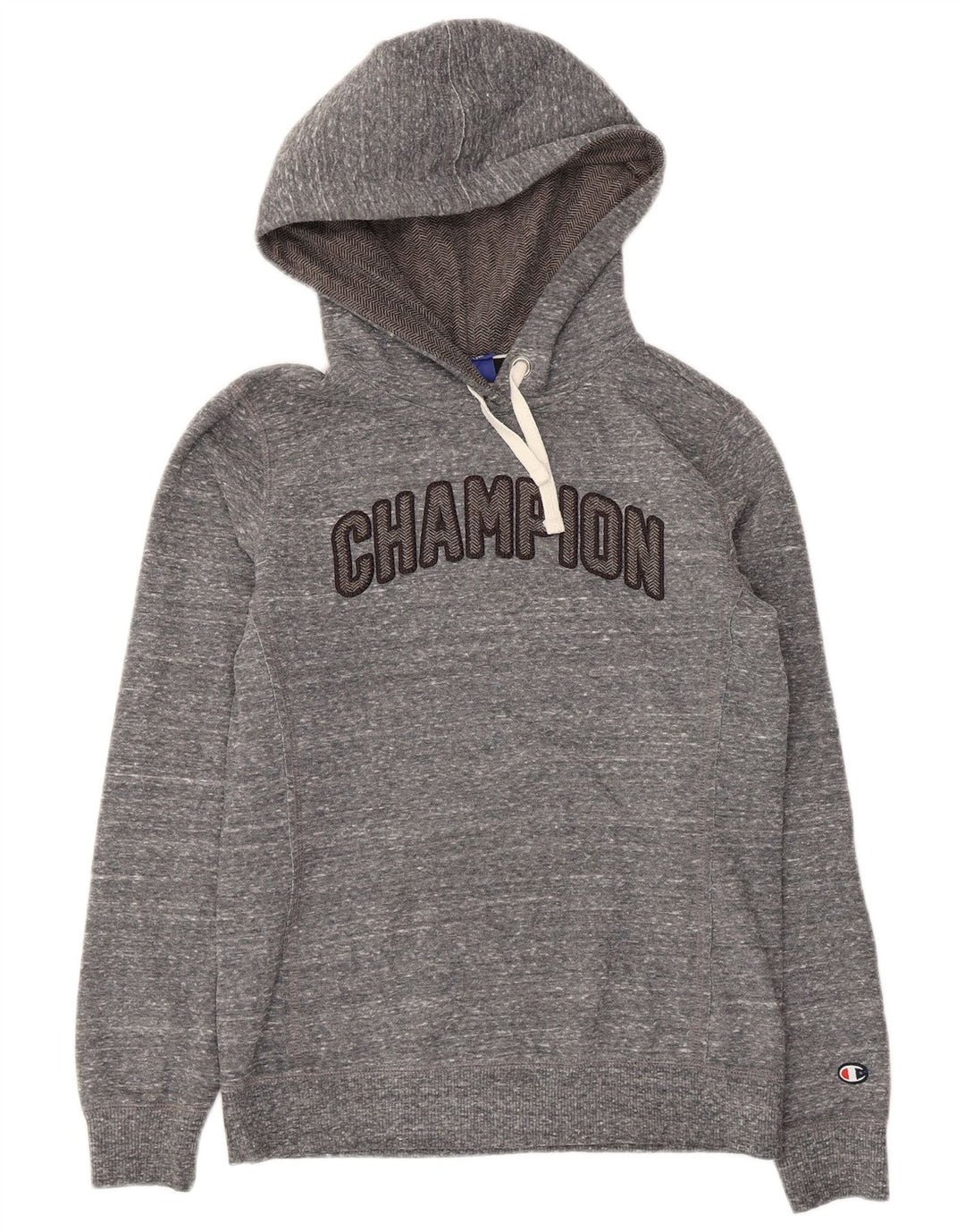 Felpa con cappuccio grafica da donna Champion UK 12 Poliestere chiazzato grigio medio