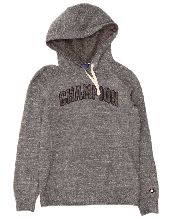 Felpa con cappuccio grafica da donna Champion UK 12 Poliestere chiazzato grigio medio