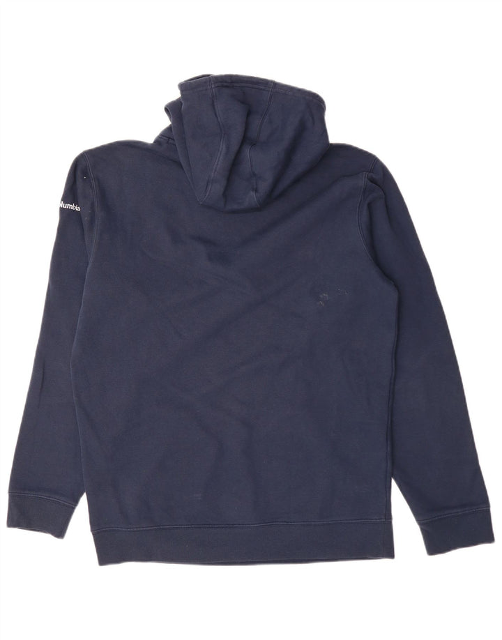 Maglione con cappuccio grafico da uomo COLUMBIA cotone medio blu navy