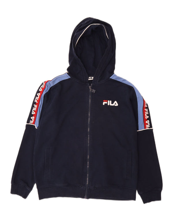 Maglione con cappuccio e zip grafica FILA per ragazzi 15-16 anni Blu navy Colourblock