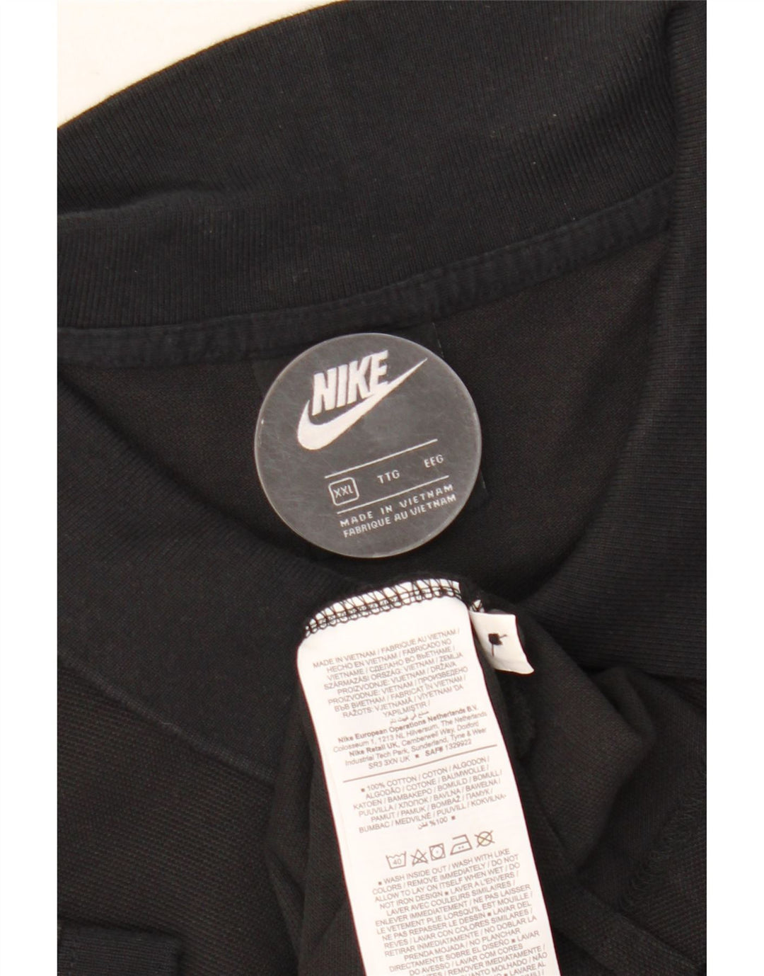 Polo Nike da uomo 2XL in cotone nero