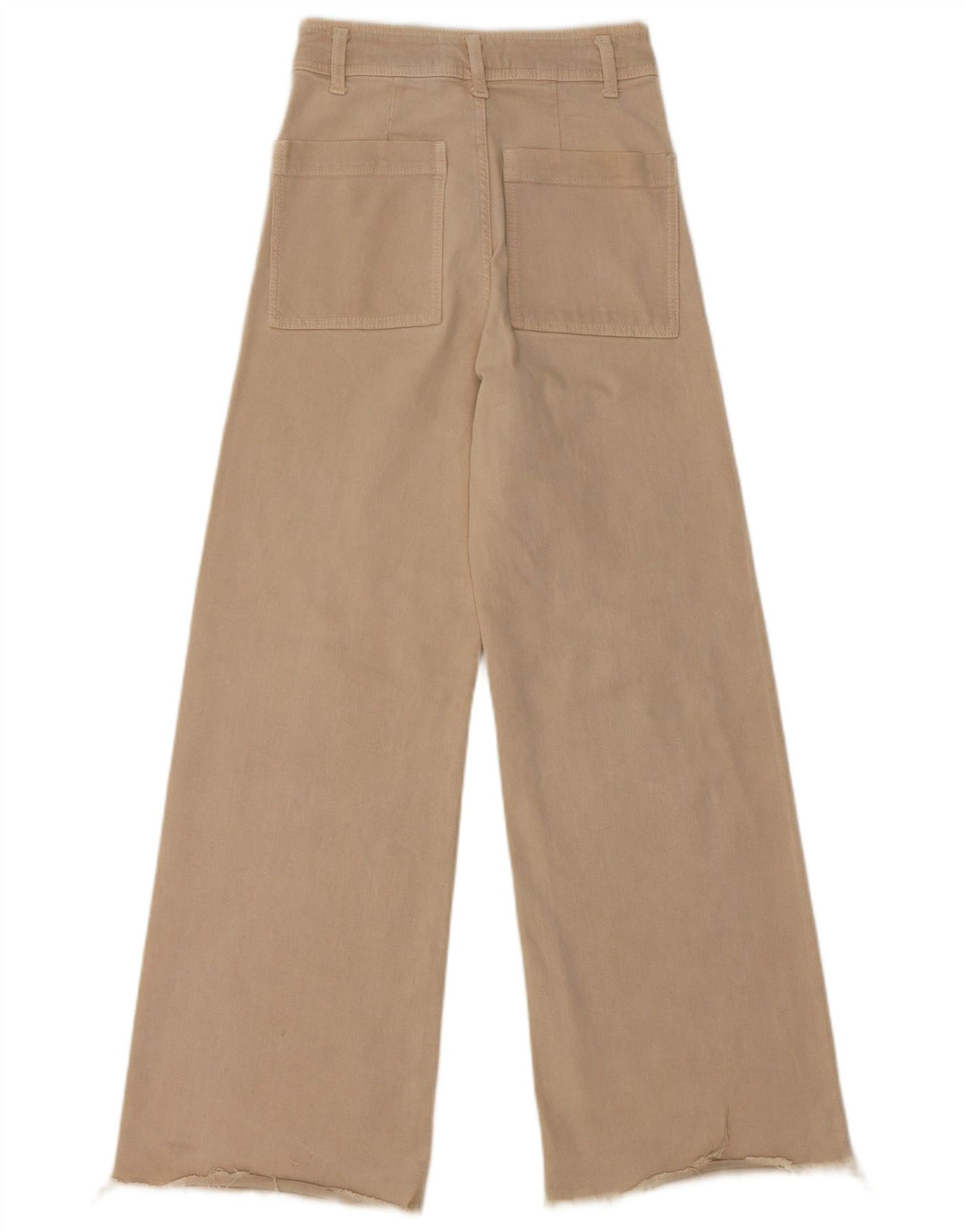 ZARA Jeans da donna a gamba larga a vita alta The Marine EU 34 2XS W24 L29 Beige