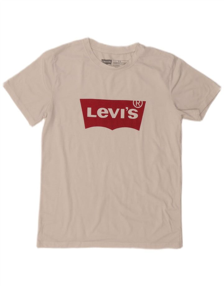 T-shirt grafica standard da donna LEVI'S Coupe UK 10 piccola bianca