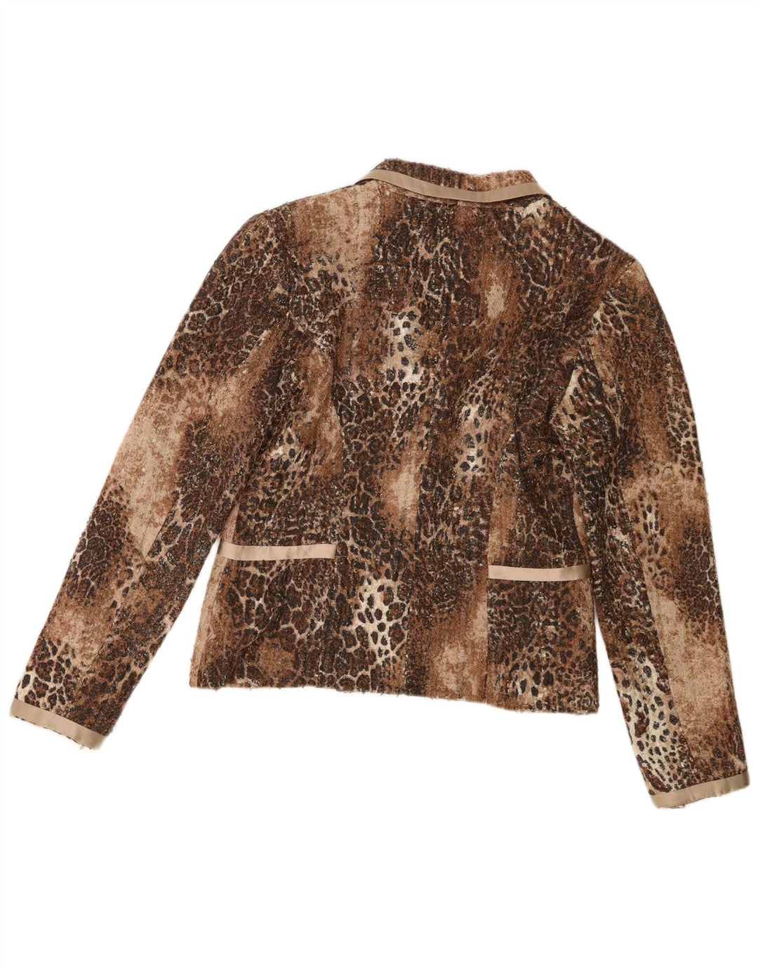 Giacca Blazer da Donna a 2 Bottoni Renato Nucci IT 42 Marrone Medio Stampa Animalier