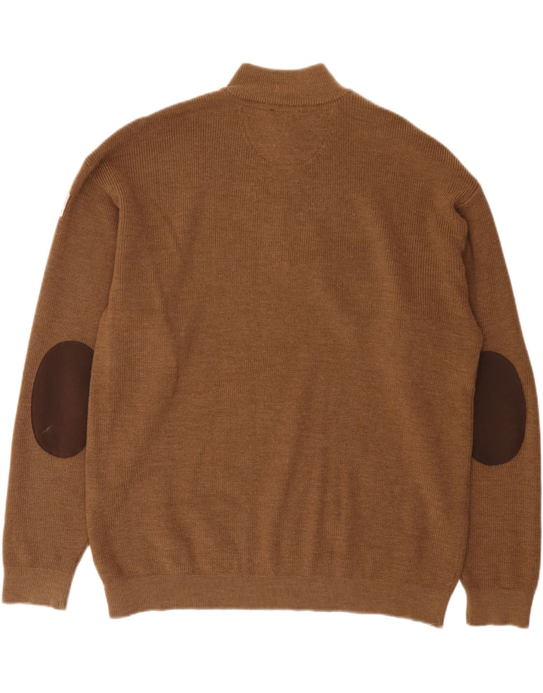Maglione da uomo con zip e collo Amerigo Vespucci XL Marrone