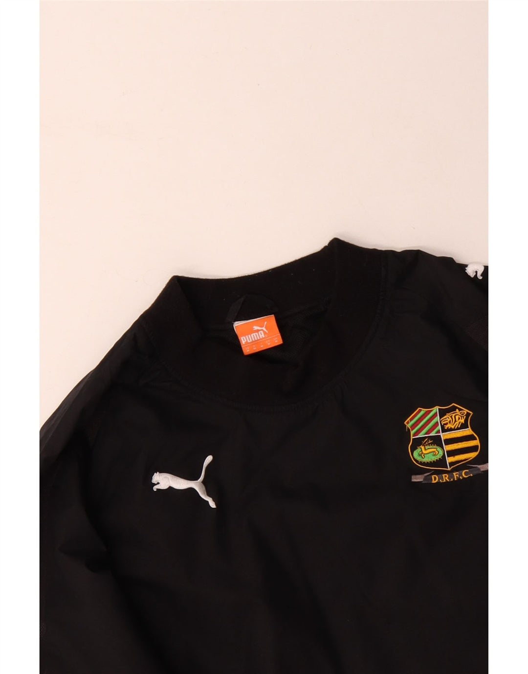 PUMA Top grafico da uomo a maniche lunghe in poliestere nero medio