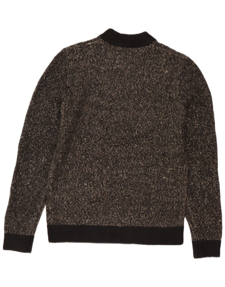 JACK & JONES Maglione maglione girocollo da uomo Poliestere mélange nero medio