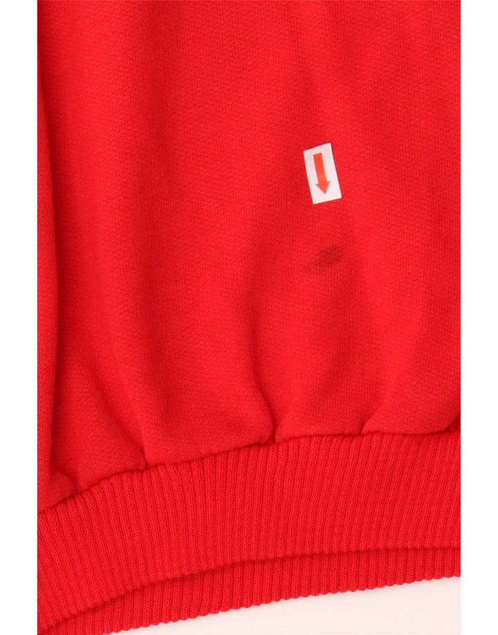 VINTAGE Mens Sweatshirt Jumper Medium Red Vintage Vintage and Second-Hand Vintage from Messina Hembry 