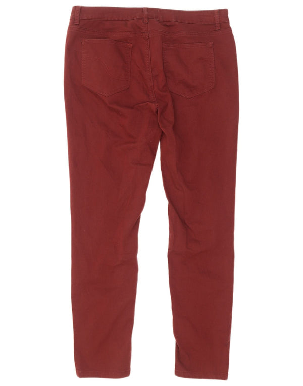 Pantaloni casual slim da donna Fat Face UK 14 Large W32 L29 Cotone bordeaux