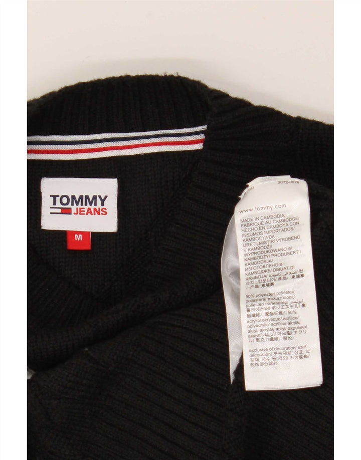 Maglione maglione girocollo con grafica da donna Tommy Hilfiger UK 12 medio nero