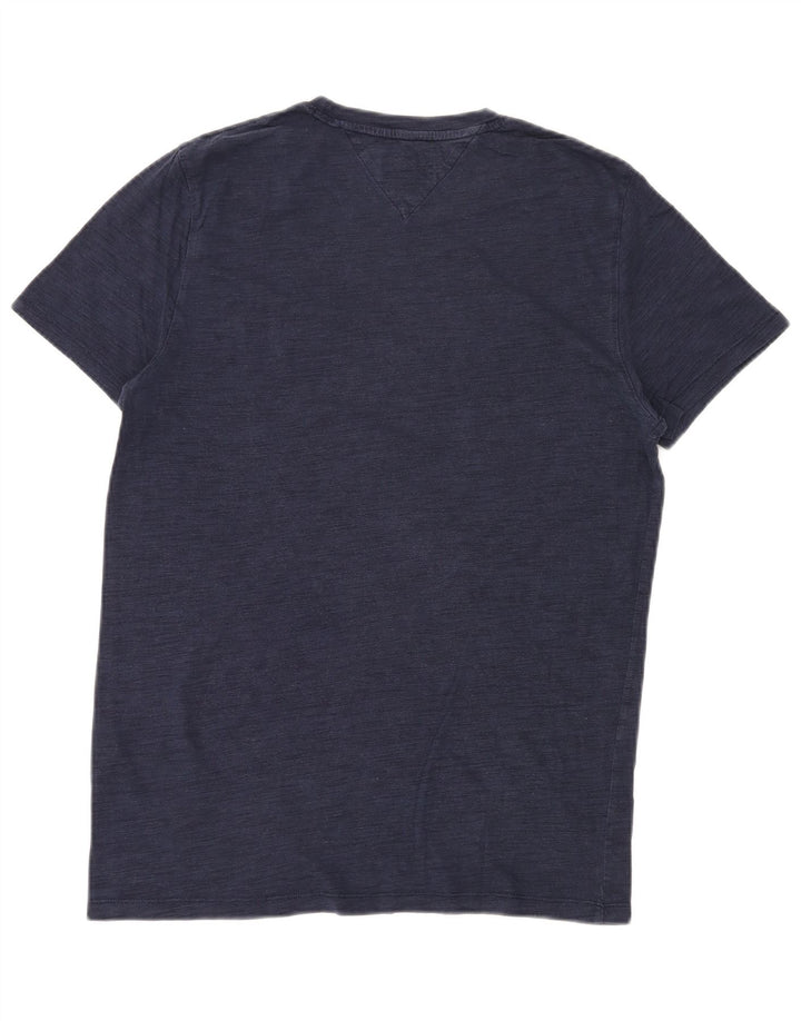 TOMMY HILFIGER T-shirt da uomo Top medio blu navy Lyocell