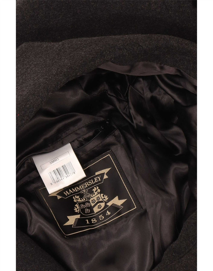 Cappotto da uomo Hammersley UK 36 piccolo in lana grigia