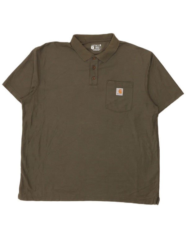 Polo Carhartt da uomo vestibilità ampia XL poliestere kaki