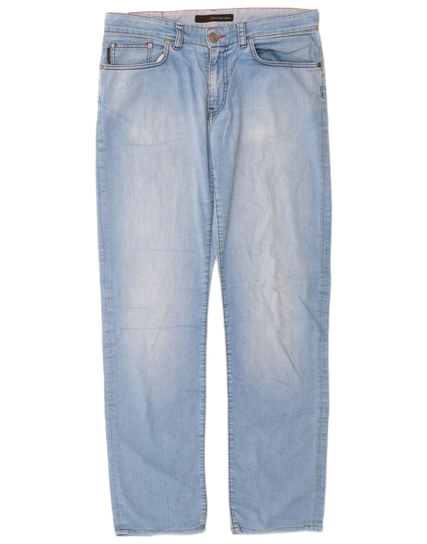 Jeans slim da donna Calvin Klein W34 L32 cotone blu