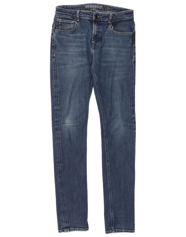 Guess Jeans skinny da donna UK 16 Large W32 L32 Lyocell blu