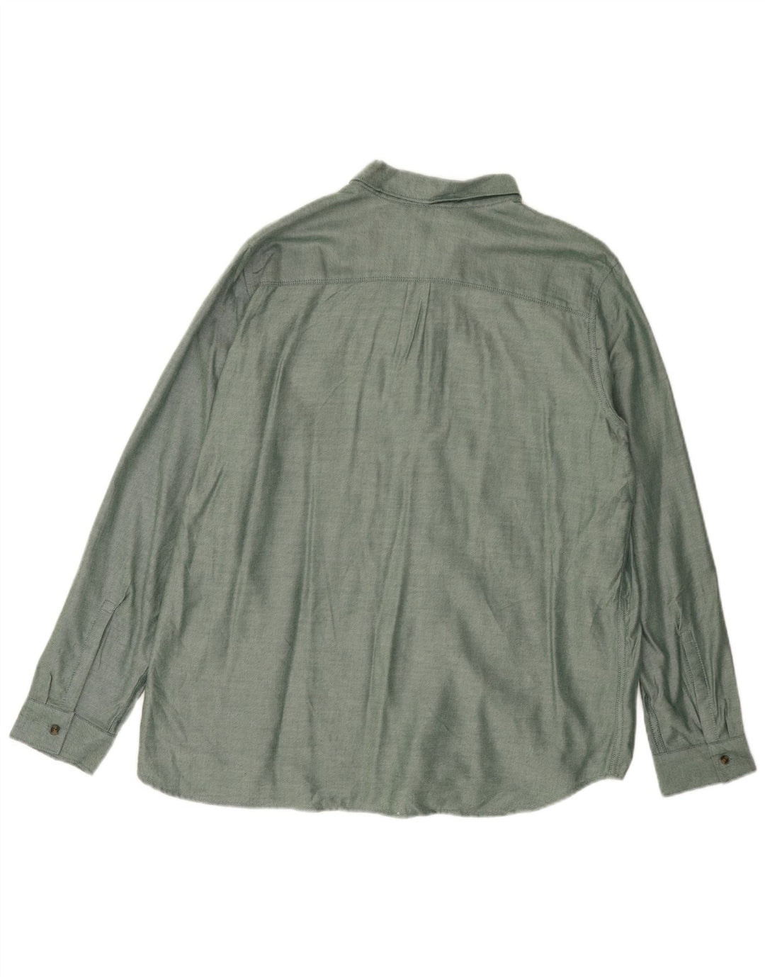 EDDIE BAUER Camicia oversize in flanella da donna UK 18 XL Cotone verde