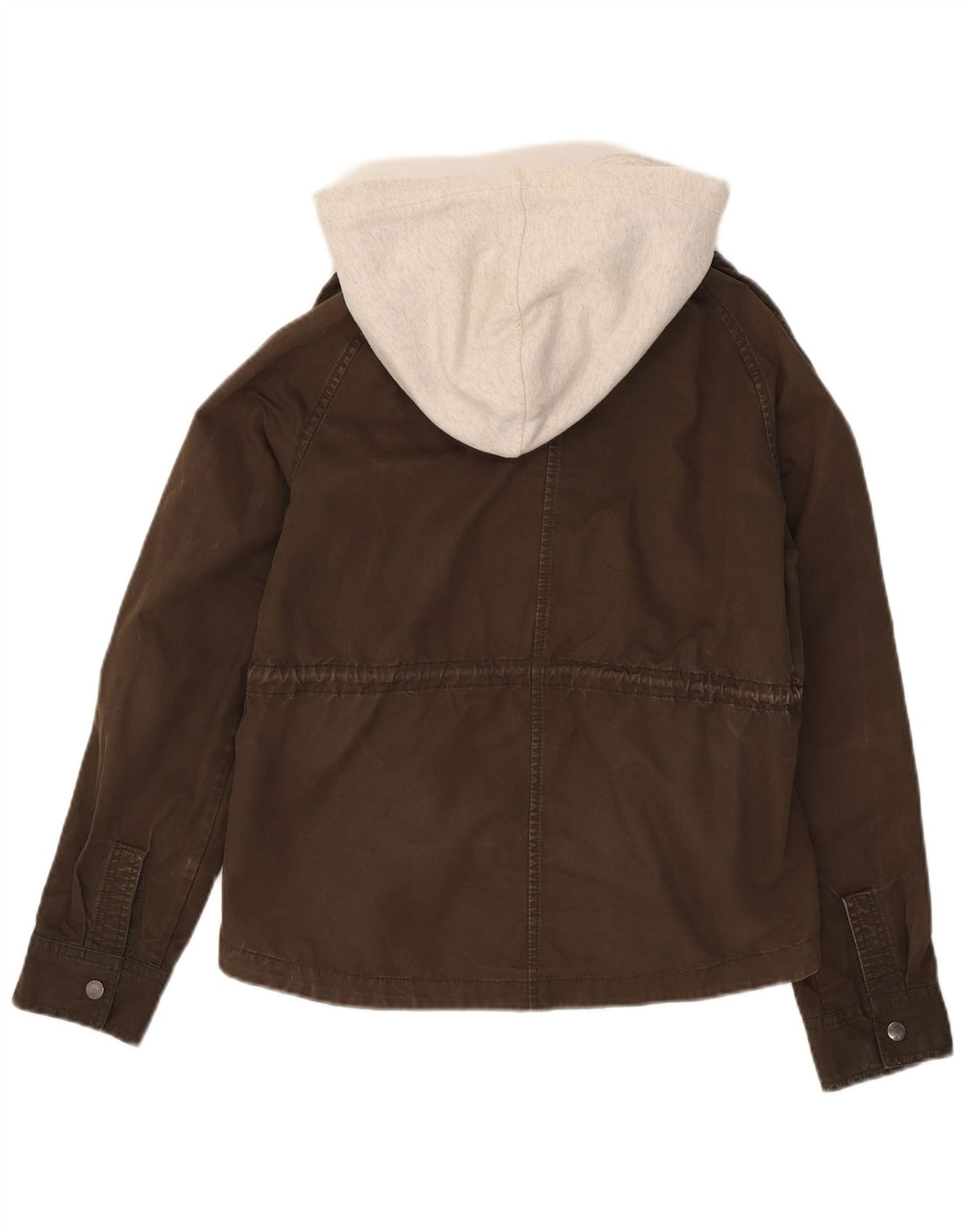 Giubbotto bomber con cappuccio da donna Superdry UK 14 cotone color block color kaki medio