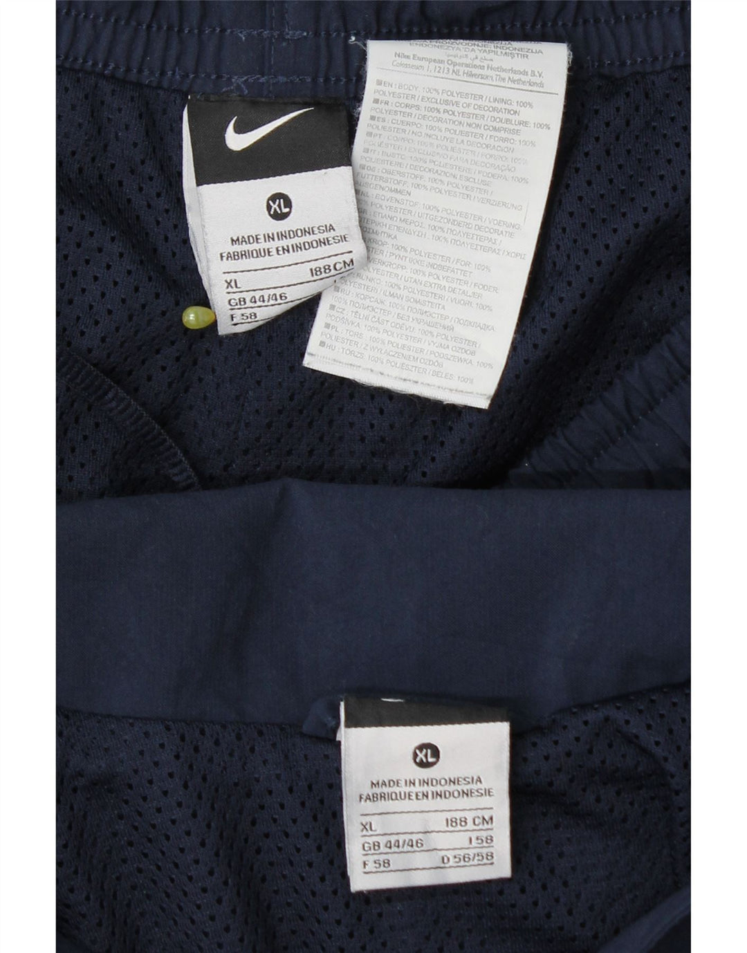 Tuta intera da uomo Nike UK 44/46 XL Blu navy Colourblock poliestere