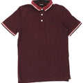 JACK & JONES Polo da uomo in cotone bordeaux medio
