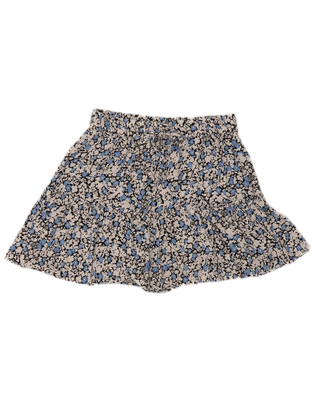 Pantaloni caldi da donna Zara piccoli W26 in viscosa floreale multicolore