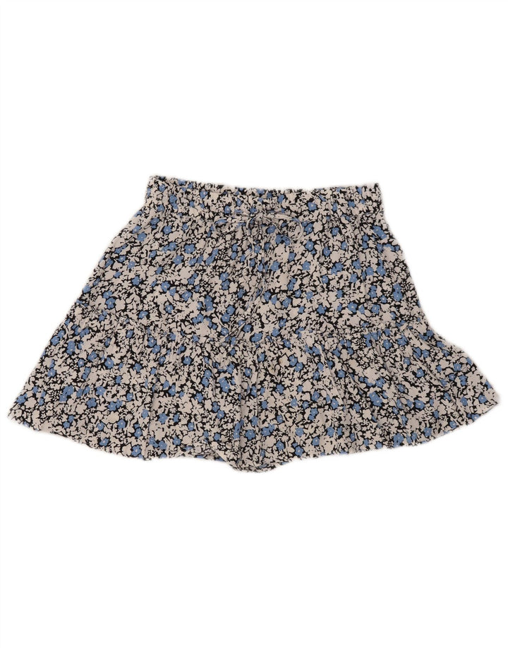 Pantaloni caldi da donna Zara piccoli W26 in viscosa floreale multicolore