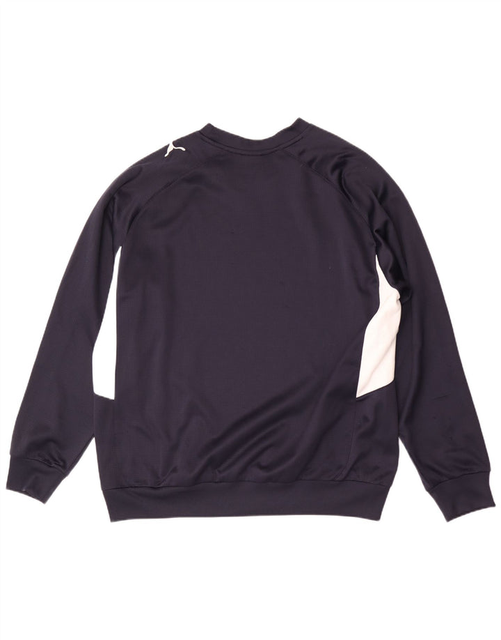 Felpa da uomo Puma Jumper XL Blu navy Colourblock in poliestere