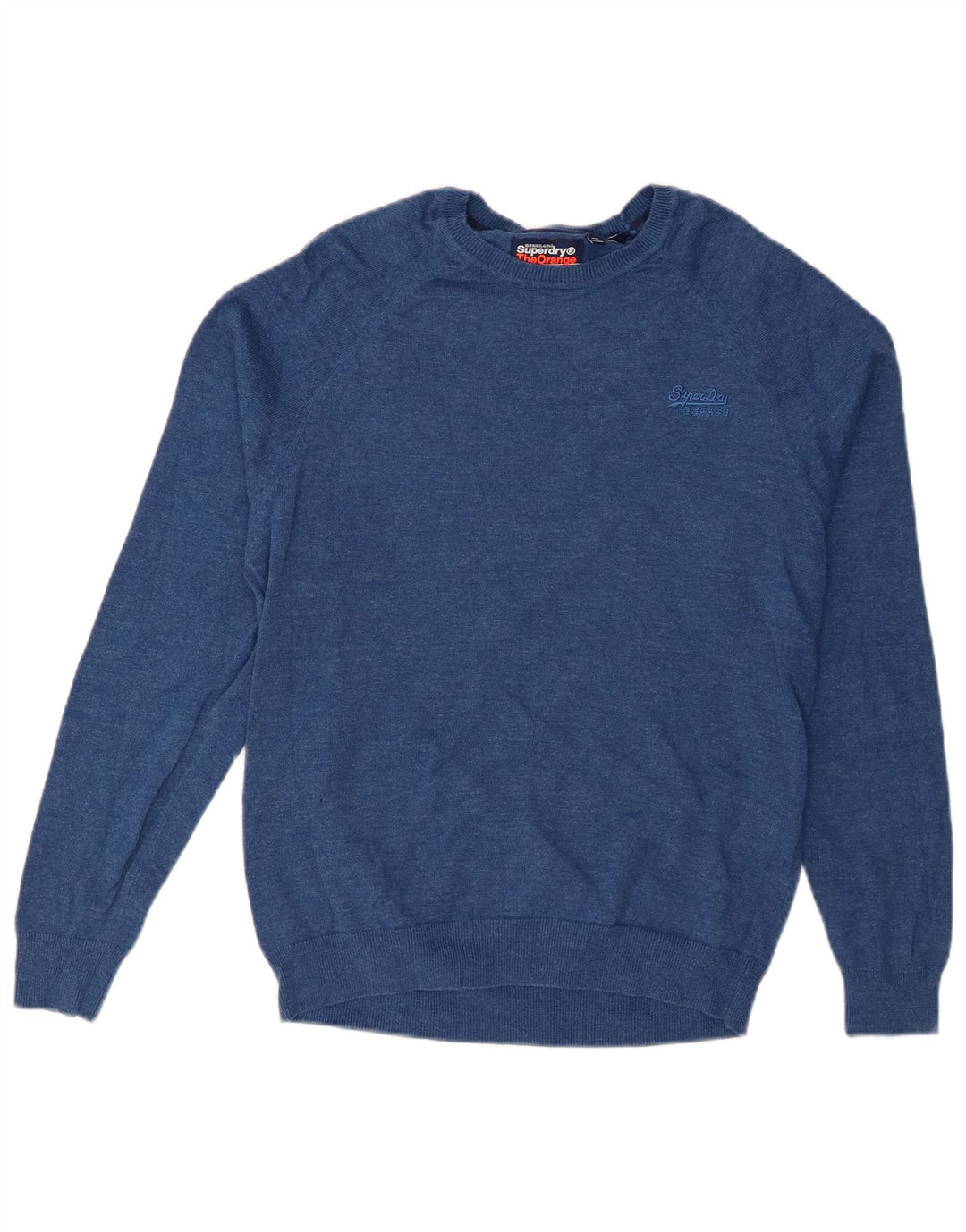 Maglione da uomo con scollo a barca SUPERDRY in cotone blu medio