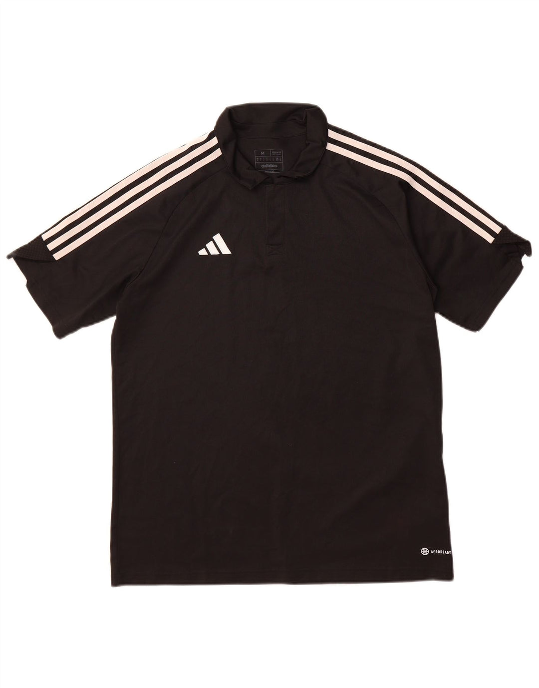 Polo ADIDAS da uomo Aeroready Regular Fit in poliestere nero medio