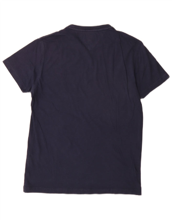 Tommy Hilfiger T-shirt regolare da uomo Top Small in cotone blu navy