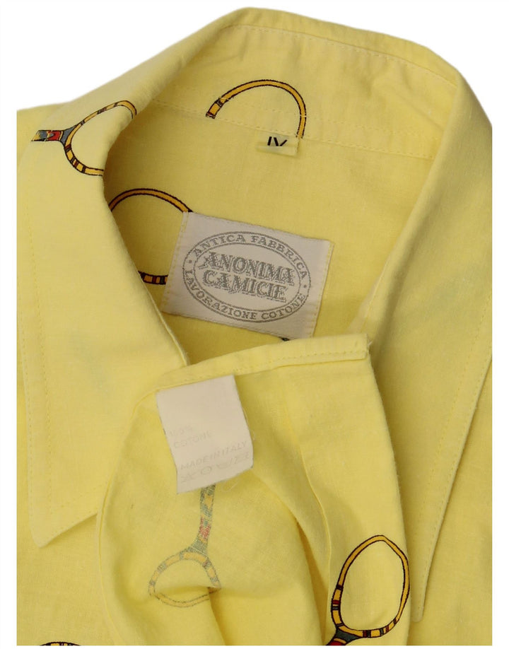 Camicia grafica da uomo Anonima Camicie in cotone giallo medio
