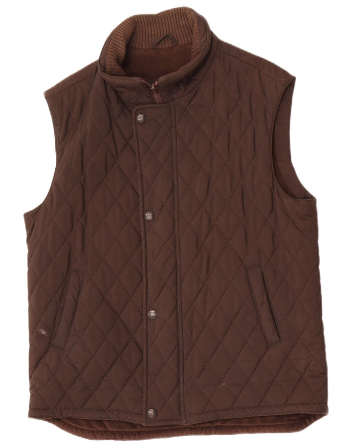 Gilet trapuntato da uomo Arcadia UK 38 Marrone medio