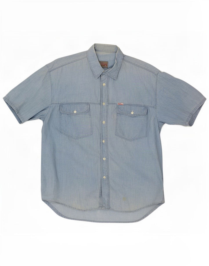 Roy Rogers Camicia a maniche corte da uomo grande blu