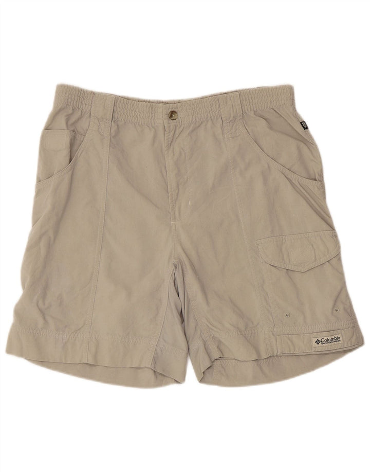 Pantaloncini cargo Columbia da uomo medi W32 in nylon beige