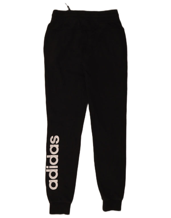 Pantaloni da tuta con grafica Adidas da donna Joggers UK 4/6 XS cotone nero