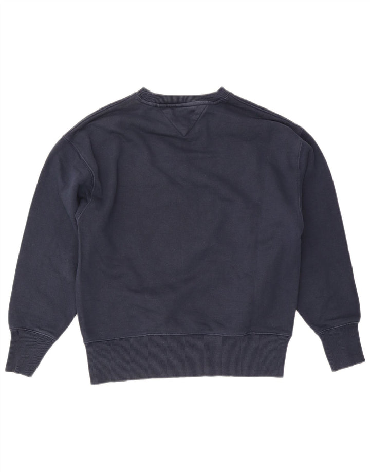 Tommy Hilfiger Uomo Felpa Maglione Piccolo Blu Navy Cotone