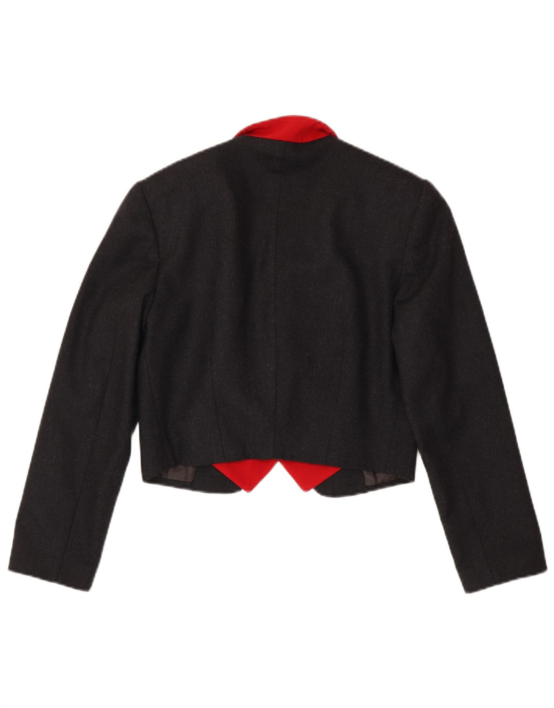 Giacca blazer doppiopetto corta da donna Aria UK 10 piccola grigia