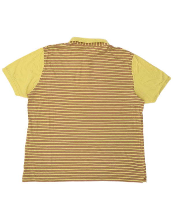 Polo da uomo Lyle & Scott 2XL cotone a righe gialle