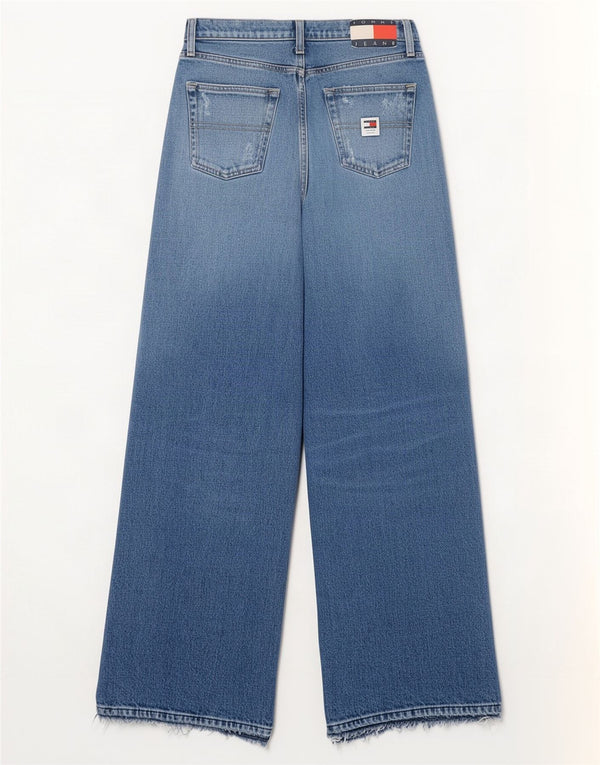 Tommy Hilfiger Donna Claire Jeans a gamba larga a vita alta W28 L32 Cotone blu