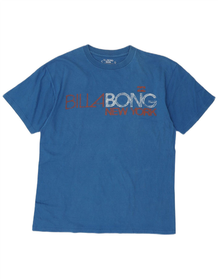 T-shirt grafica da uomo BILLABONG Top grande in cotone blu