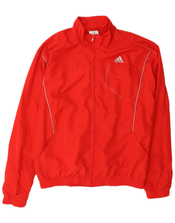Giacca da ginnastica da donna Adidas UK 16 grande poliestere rosso